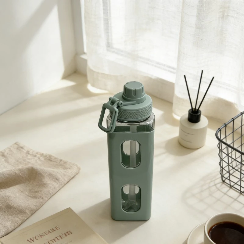 Large Capacity Square Plastic Water Bottle